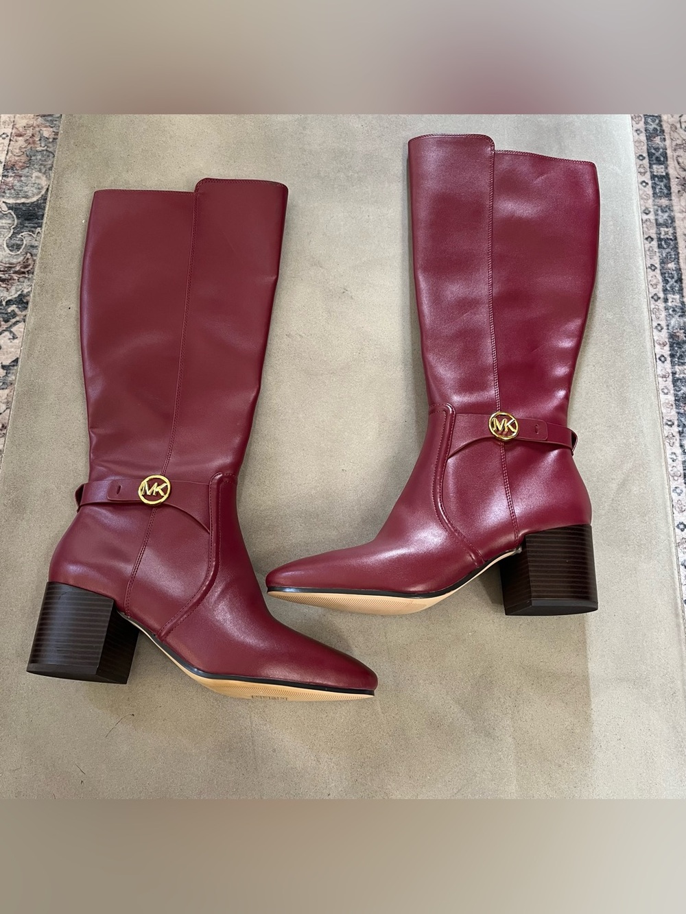 Michael Kors Carmen Riding Boots in the color Mulberry Size 11 - Picture 2 of 16